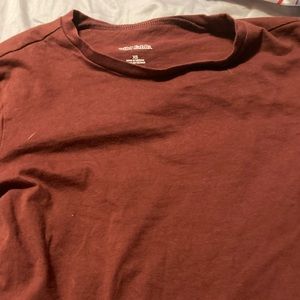 Maroon Slighty Cropped Long sleeve